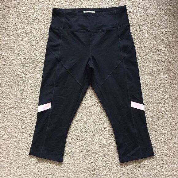 Forever 21 Pants - Forever 21 Black Mesh Cropped Leggings